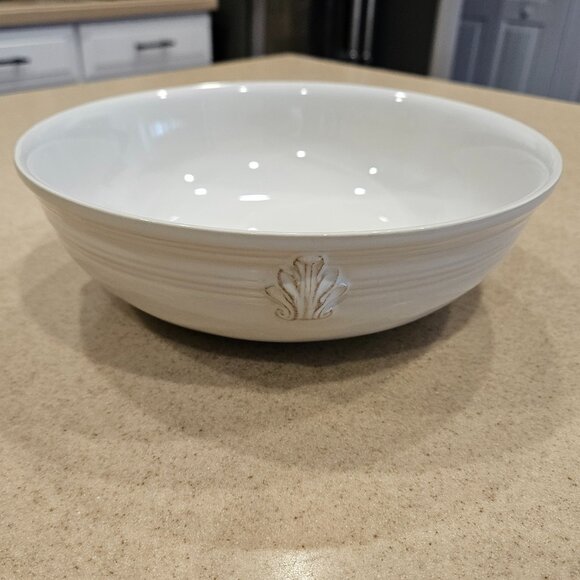 RARE JULISKA CERAMIC ACANTHUS LEAF COUPE SOUP PASTA SALAD BOWL ICE CREAM DISH - Picture 2 of 9